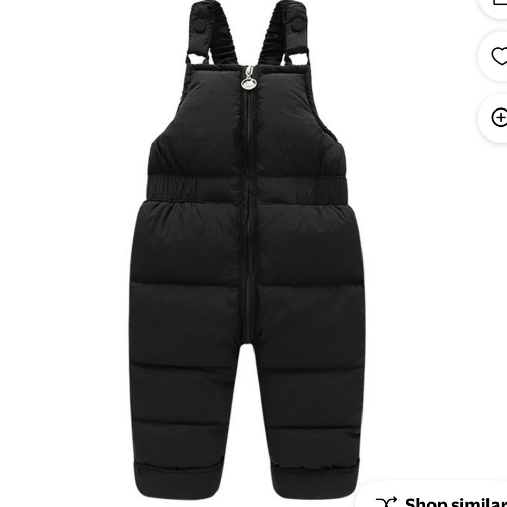 BRAND NEW 12M (90) Full Zip Black Snow Pants